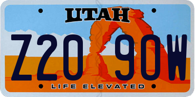 UT license plate Z209OW