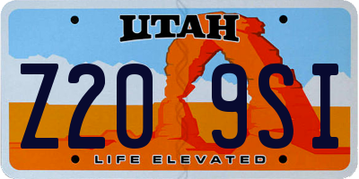UT license plate Z209SI