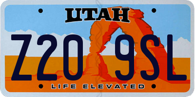 UT license plate Z209SL