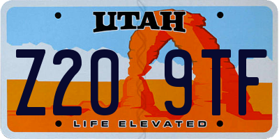 UT license plate Z209TF