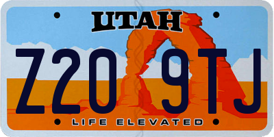 UT license plate Z209TJ