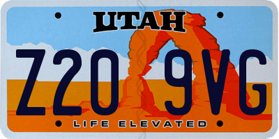 UT license plate Z209VG