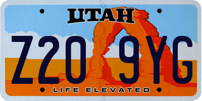 UT license plate Z209YG