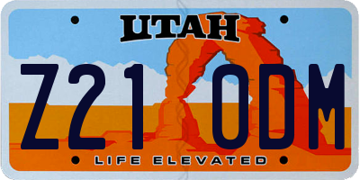 UT license plate Z210DM
