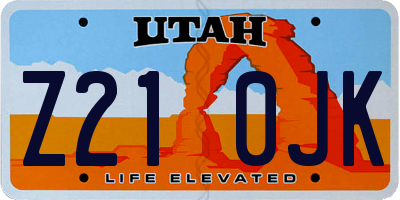 UT license plate Z210JK