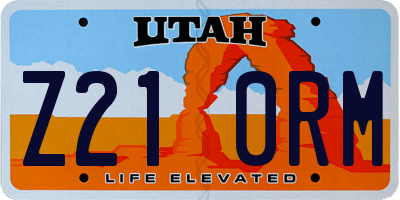 UT license plate Z210RM