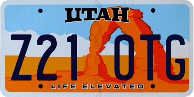 UT license plate Z210TG