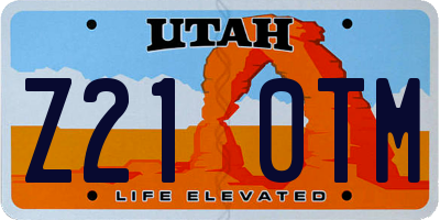 UT license plate Z210TM