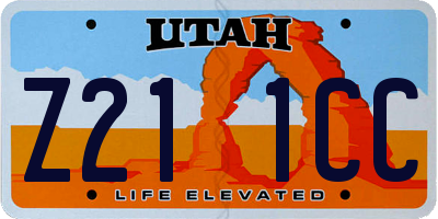 UT license plate Z211CC
