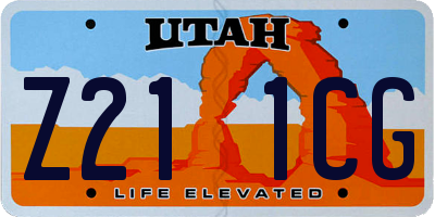 UT license plate Z211CG