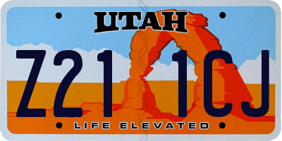 UT license plate Z211CJ