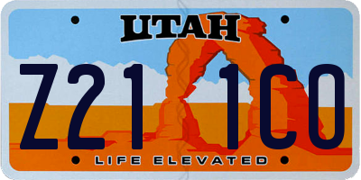 UT license plate Z211CO