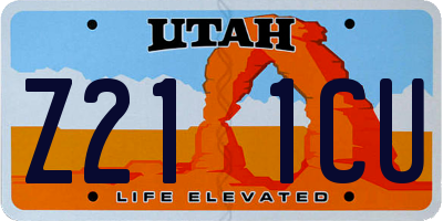 UT license plate Z211CU