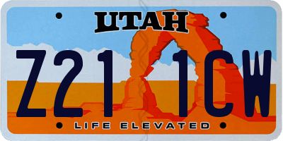 UT license plate Z211CW