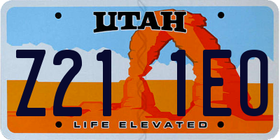 UT license plate Z211EO