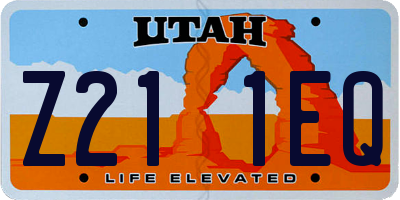 UT license plate Z211EQ