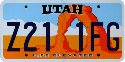 UT license plate Z211FG