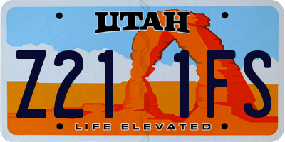 UT license plate Z211FS