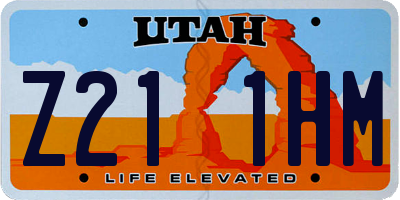 UT license plate Z211HM