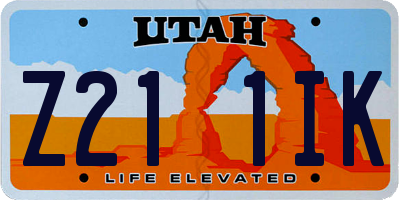 UT license plate Z211IK