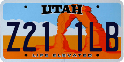 UT license plate Z211LB