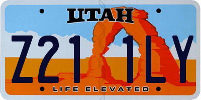 UT license plate Z211LY