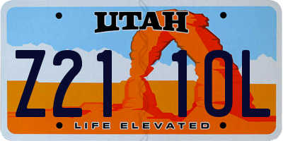 UT license plate Z211OL
