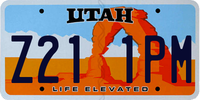 UT license plate Z211PM