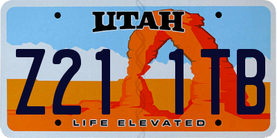 UT license plate Z211TB