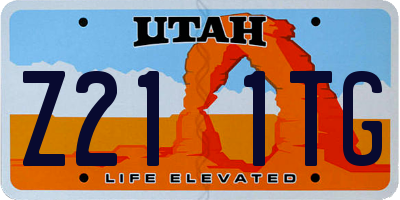 UT license plate Z211TG