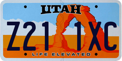 UT license plate Z211XC
