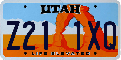 UT license plate Z211XQ