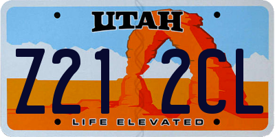 UT license plate Z212CL