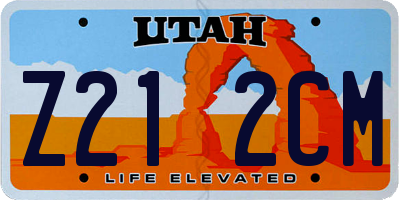 UT license plate Z212CM