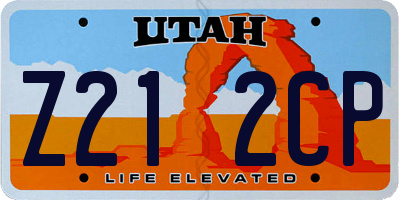UT license plate Z212CP