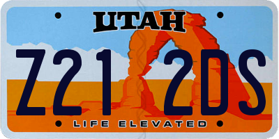 UT license plate Z212DS
