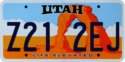 UT license plate Z212EJ
