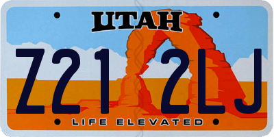 UT license plate Z212LJ