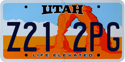 UT license plate Z212PG