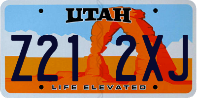UT license plate Z212XJ