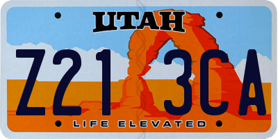 UT license plate Z213CA