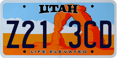 UT license plate Z213CD