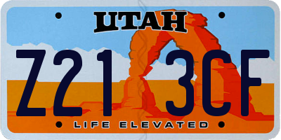 UT license plate Z213CF