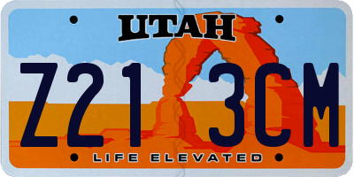 UT license plate Z213CM