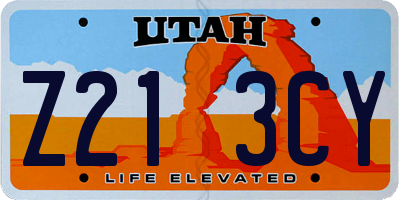 UT license plate Z213CY