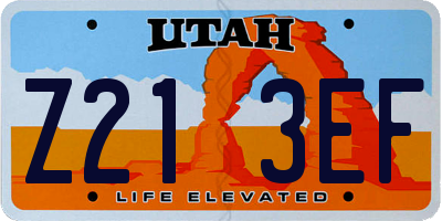 UT license plate Z213EF