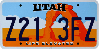 UT license plate Z213FZ
