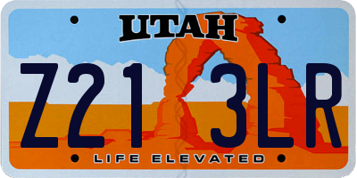 UT license plate Z213LR