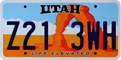 UT license plate Z213WH