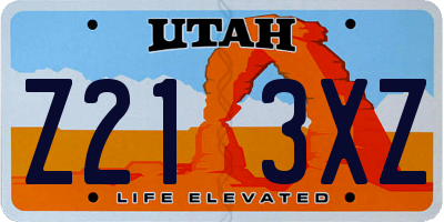 UT license plate Z213XZ